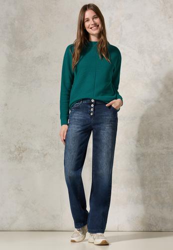 Strukturmix Dolman Pullover XL - Petrol Green