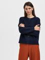 SLFLULU LS KNIT SHORT CARDIGAN B NOOS XL Normal geschnitten - Dark Sapphire