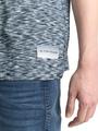 T-Shirt in Melange-Optik XL Regular Fit - Navy Mint Space Dye