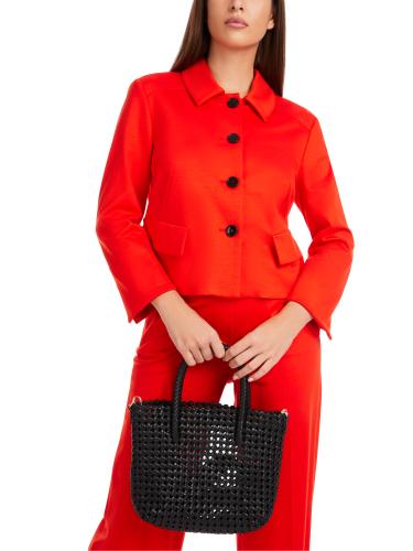 Kurze Jacke mit Kentkragen 40 - Flame Red