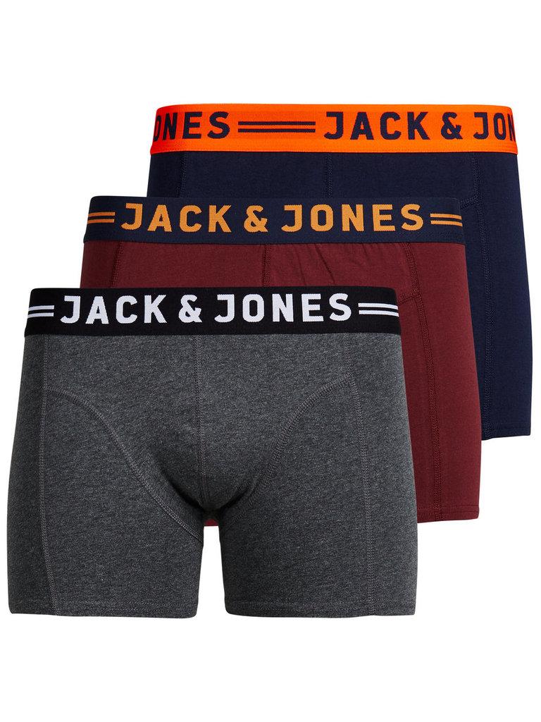 JACLICHFIELD TRUNKS 3 PACK NOOS S - Burgundy