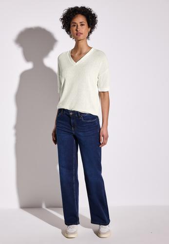 Strick-Look T-Shirt 36 - Off White