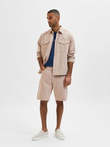SLHTROY 23601 TENCEL SHORTS U Beige XXL