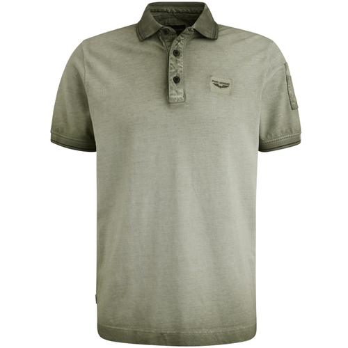 cold dye pique M Regular Fit - Deep Lichen Green