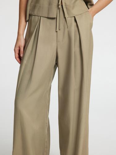 SLFNATUK MW WIDE PANT B 38 Weiter Beinschnitt - Vetiver