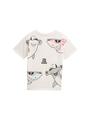 Oversize T-Shirt mit Print 128/134 Oversized Fit - Wool White