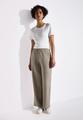 Wide Leg Musselin Hose 34/30 - Cool Ivory