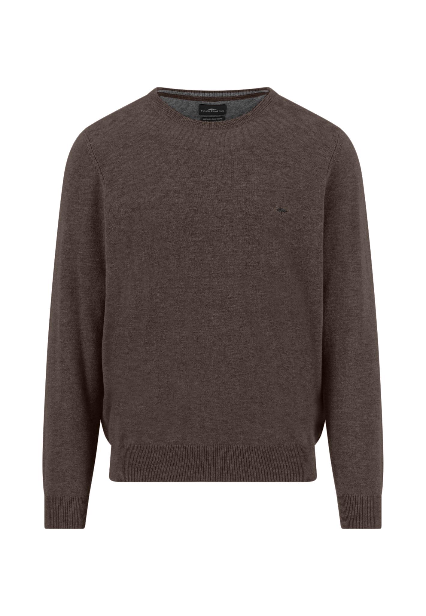 O-Neck, Merino Cashmere XXL Casual Fit - Dark Chocolate
