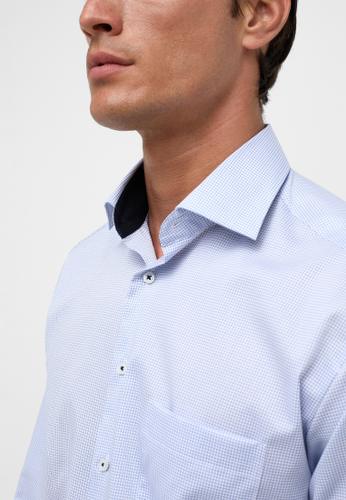 Performance Shirt Twill-Stretch Langarm 39/Langarm - 65cm MODERN FIT - Mittelblau