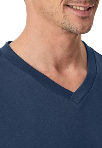 T-Shirt V-Ausschnitt Blau 52