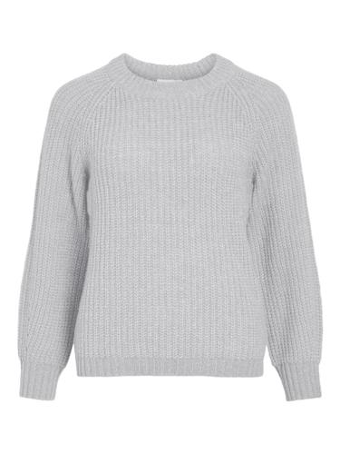 VISOTA O-NECK L/S KNIT TOP/PB XL Normal geschnitten - Light Grey Melange