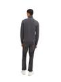 Sweatjacke mit Ziernaht M Regular Fit - Dark Grey Melange