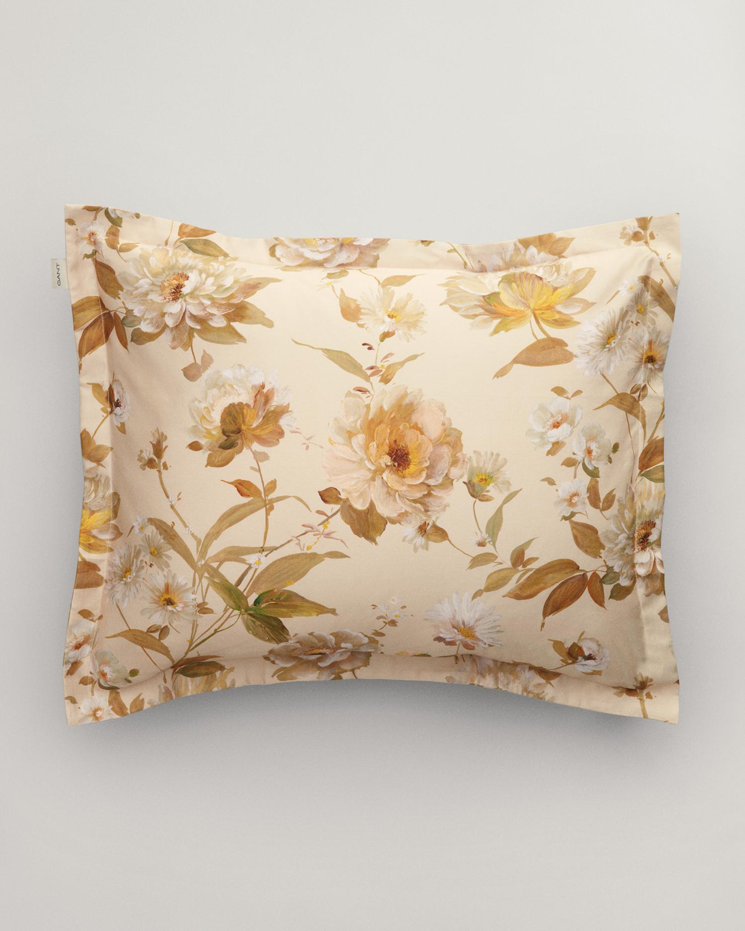 Kopfkissenbezug mit Blumen-Print 80X80 - Putty