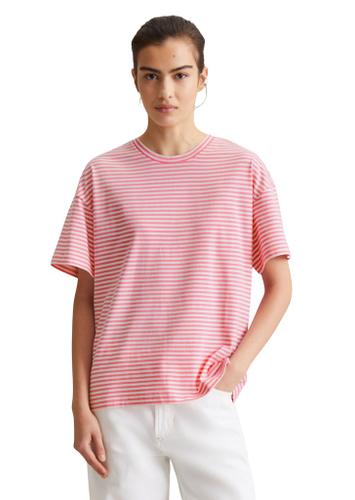 Streifen-T-Shirt relaxed S Relaxed Fit - Medium Pink_multi_01