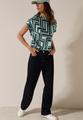 Print-Shirt mit Knopfdetail M - Slate Khaki
