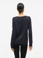 VIRIL O-NECK L/S KNIT TOP - NOOS Blau XL