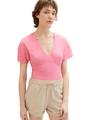 crinkle blouse t-shirt M Slim Fit - Fresh Pink