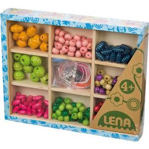 Lena - Holzspielzeug - Holzperlen Holzkassette, mittel