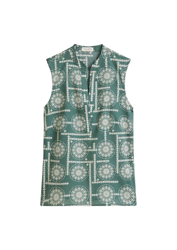 Ärmellose Print-Bluse flared 40 Regular Fit - Multi/ Pure Teal