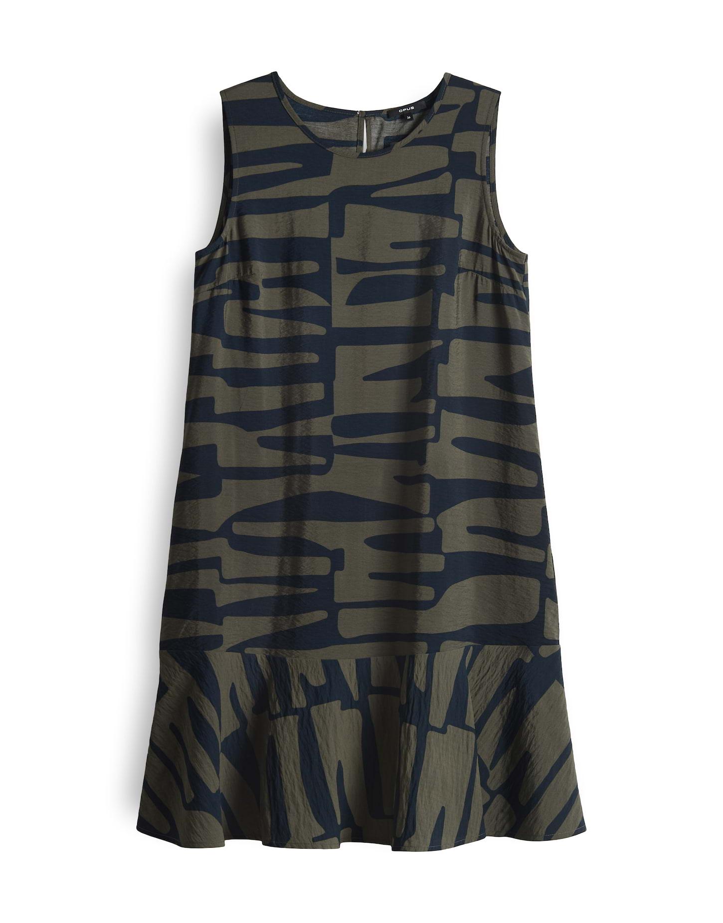 OPUS A-Linien-Kleid »Wenola« im Animal-Print - Oliv / 40
