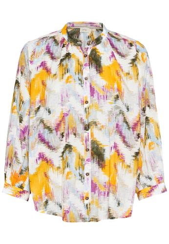 Bluse mit Allover-Print S Relaxed Fit - Aop