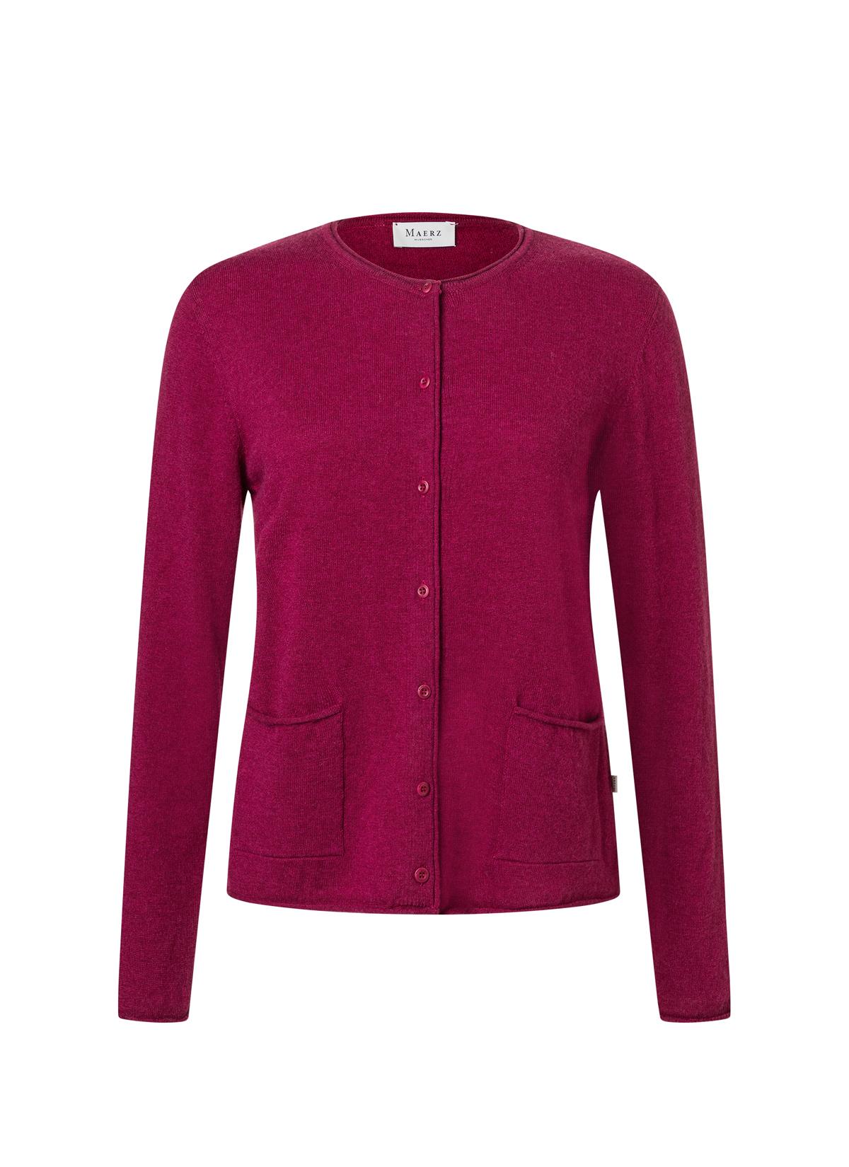 Strickjacke Knopf 1/1 Arm 42 Regular Fit - Bordeaux