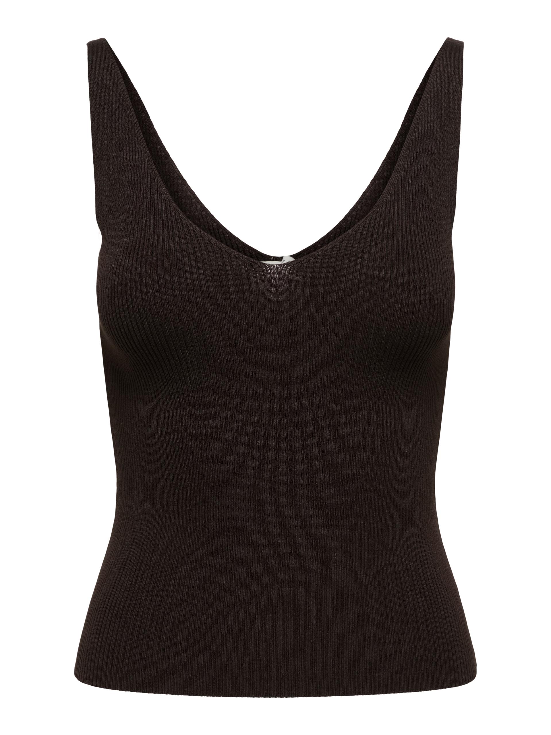 JDYNANNA S/L TOP KNT NOOS M Knit Fit - Chocolate Torte