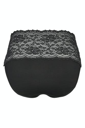 Taillenslip Millefleurs Schwarz 46