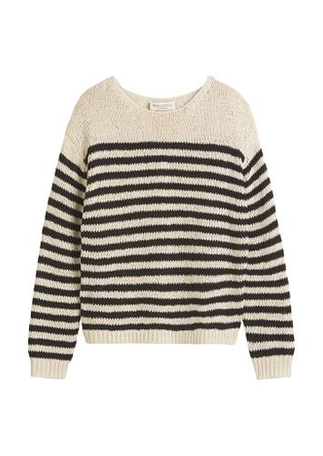 Gestreifter Pullover loose Mehrfarbig XL