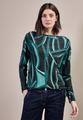 Bedrucktes Langarmshirt L - Black Melange
