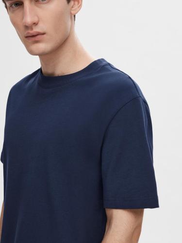 SLHCOLMAN SS O-NECK TEE NOOS Blau S