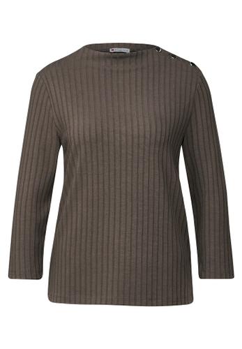 Shirt mit Knöpfen Braun 38