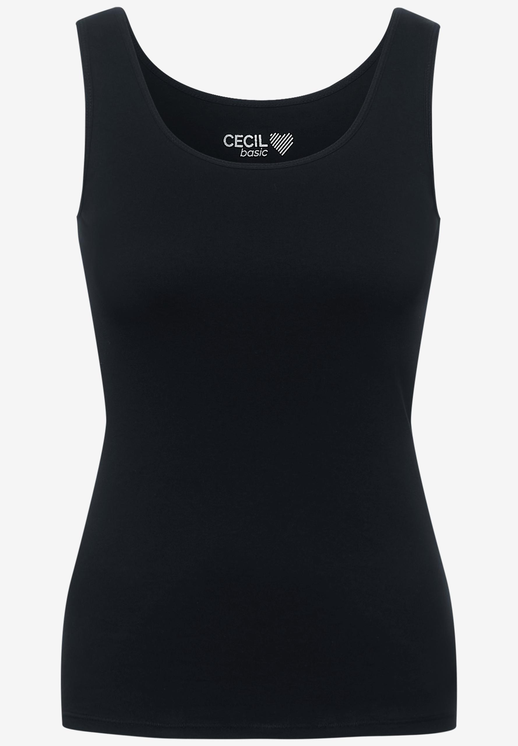 Top in Unifarbe M - Black