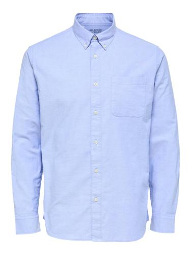 SLHREGRICK-OX SHIRT LS NOOS Blau XXL