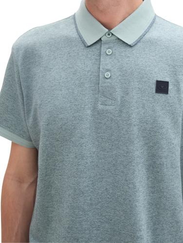 Gemustertes Poloshirt XXL Regular Fit - Mint Blue Grindle