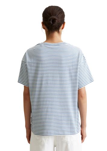 Streifen-T-Shirt relaxed S Relaxed Fit - Medium Blue_multi_01