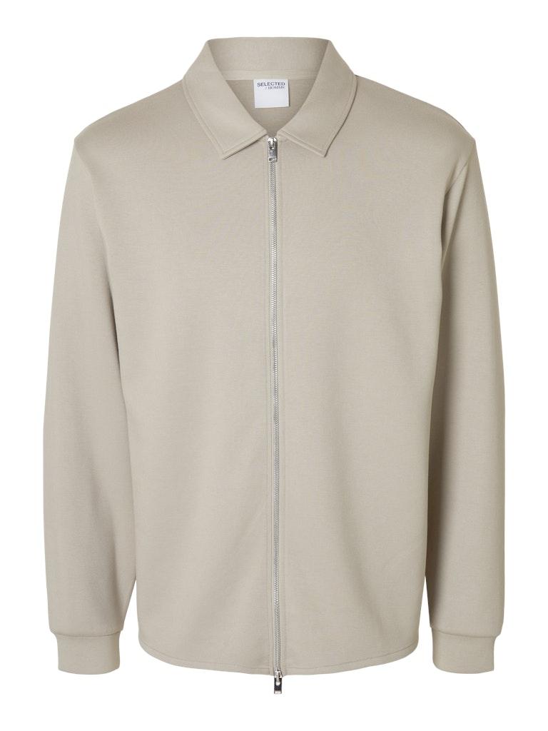SLHEMANUEL SOFT FULL ZIP SWEAT NOOS Grau S