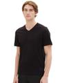 Basic T-Shirt im 2er-Pack mit V-Ausschnitt XL Regular Fit - Black