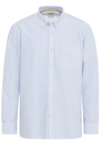 Oxford Streifenhemd aus nachhaltigem Organic Cotton Blau 4XL