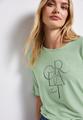 T-Shirt mit Folien-Wording 36 - Soft Jade Green