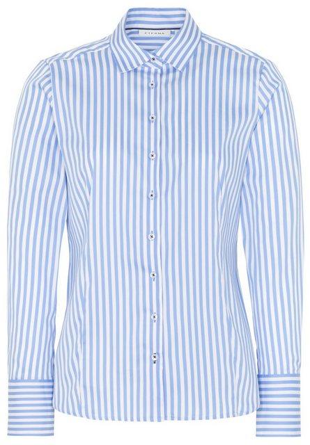 Bluse Satingewebe Langarm 36/Langarm REGULAR FIT - Hellblau