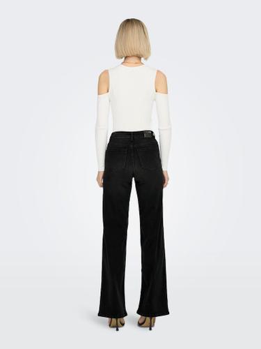 ONLMADISON BLUSH HW WIDE DNM CRO099 NOOS S/32 Weiter Beinschnitt - Washed Black