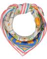 Nickituch Seidentuch mit sommerlichem Zitronen-Design OS - True Blue