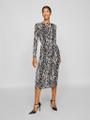 VILARINE NALA BOAT NECK L/S MIDI DRESS Schwarz XS