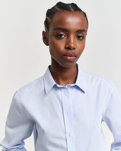 Regular Fit Classic Popeline Bluse 44 - Light Blue