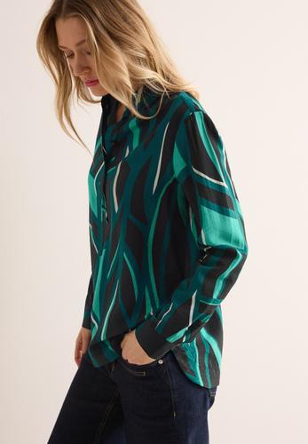Bedruckte Bluse S - Black