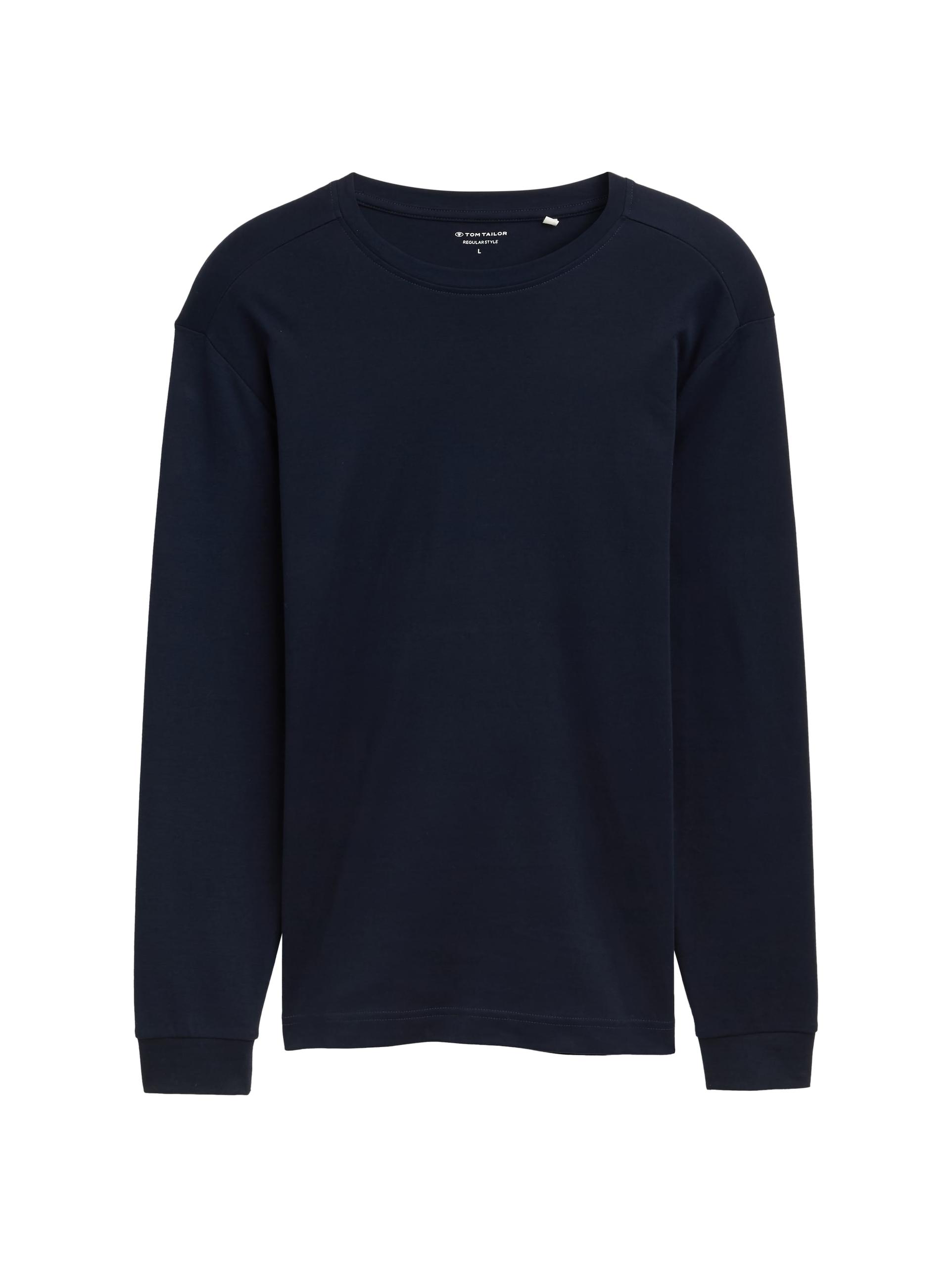 Langarmshirt aus Baumwolle XL Regular Fit - Sky Captain Blue
