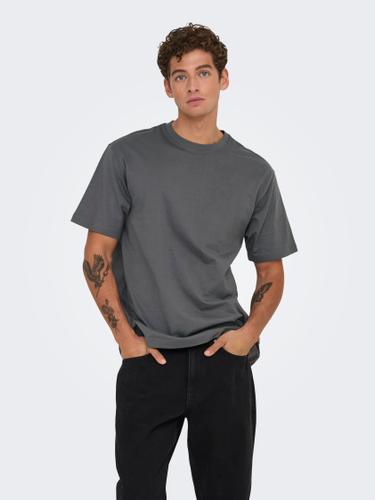 ONSFRED LIFE RLX SS TEE NOOS XXL Locker geschnitten - Grey Pinstripe