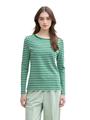Langarmshirt mit Streifenmuster XL Regular Fit - Tonal Green Stripe