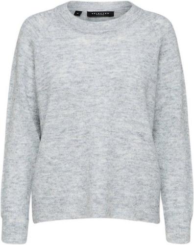 SLFLULU LS KNIT O-NECK NOOS L Normal geschnitten - Light Grey Melange